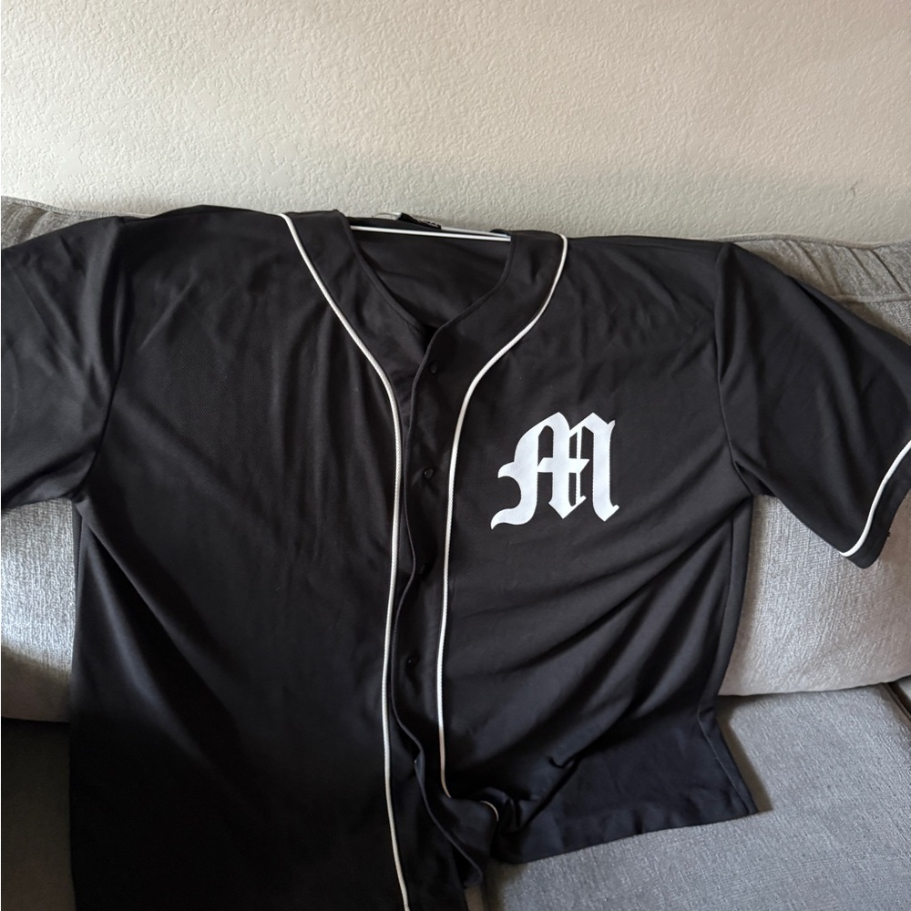 Black Baseball Style Shirt